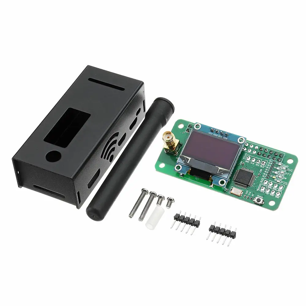 Antenna + Aluminum Case + OLED MMDVM Hotspot Support P25 DMR YSF For Raspberry Pi uhf vhf hotspot