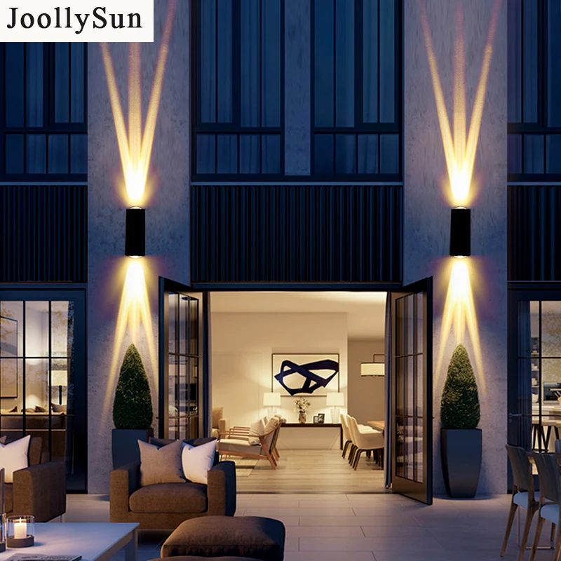 JoollySun Waterproof Wall Lamp LED Lighting Fixtures For Home Yard Corridor Decoration Wall Sconces Aluminum Exterior Lights