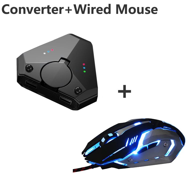 With wired mouse Pubg контроллер геймпад Bluetooth смартфон Android мобильный телефон геймпад геймер клавиатура мышь конвертер для iPad к ПК адаптер - Цвет: With wired mouse