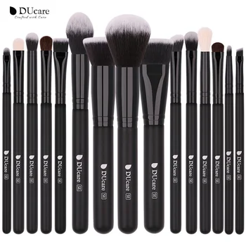 DUcare 15PCS Make up Brushes Professional Powder Foundation Eyeshadow MakeUp Brushes Set Natural Goat Hair Cosmetics Brush Set 1