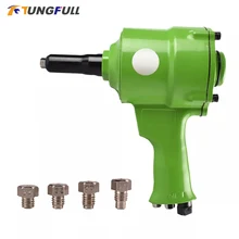  Automatic Air Rivet Nuts Pistol Type Rivet Gun Pneumatic Nut Riveter For Aluminum Iron Stainless Nail Air Power Rivet Tool 