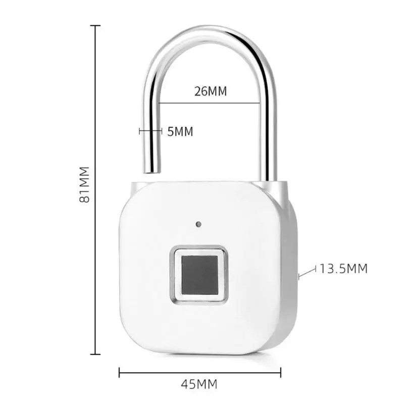 USB замок с отпечатком пальца, цинковый сплав, 3,7 в, перезаряжаемый электронный замок для дома, офиса, без ключа, водонепроницаемый, смарт-дверь, оборудование