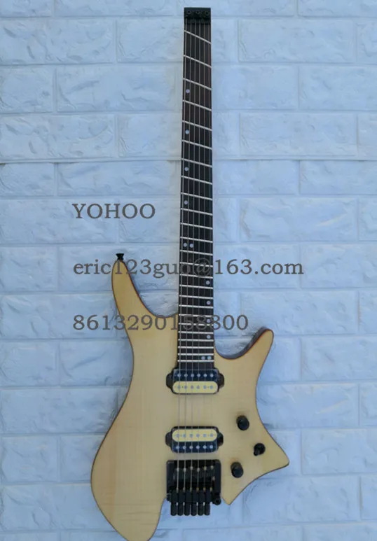 Безголовый Оригинальный Деревянный Цвет Твердый корпус Fanned fret электрогитара