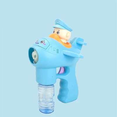 Головоломка Bubble пистолет Электрические Музыкальные игрушки с водой Мультфильм Дети мыло дуя машина Kawaii - Цвет: blue police