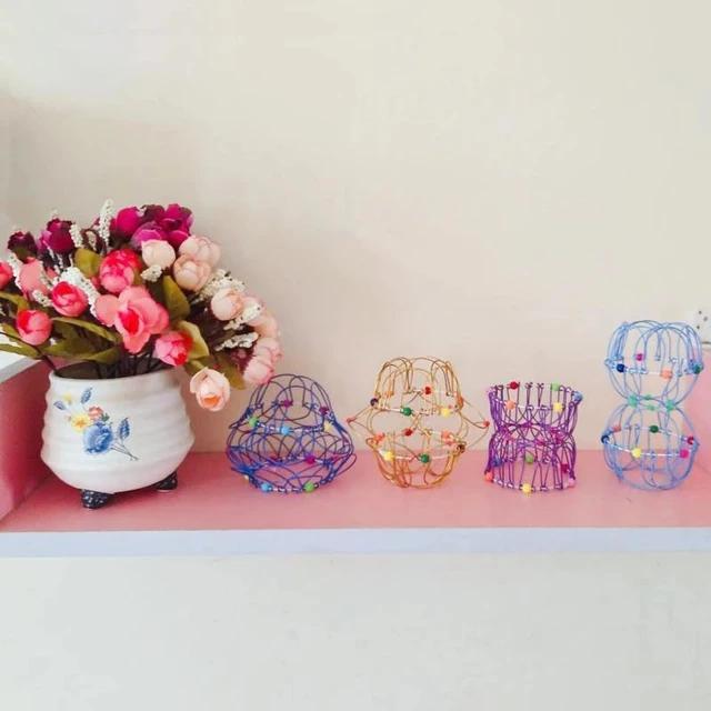 Stresszellenes Játék Mandala Dekompressziós Fajta Virág Kosár 36 Lágyított Acél Gyűrű Izgul Ajándék Dekoratív Koszorú Tárolás