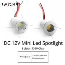 Светодиодный светильник IP65 DC12V мини Светодиодный точечный светильник Точечный светильник 15 мм отверстие RA80 под шкаф дисплей для ювелирных изделий потолочный встраиваемый светильник