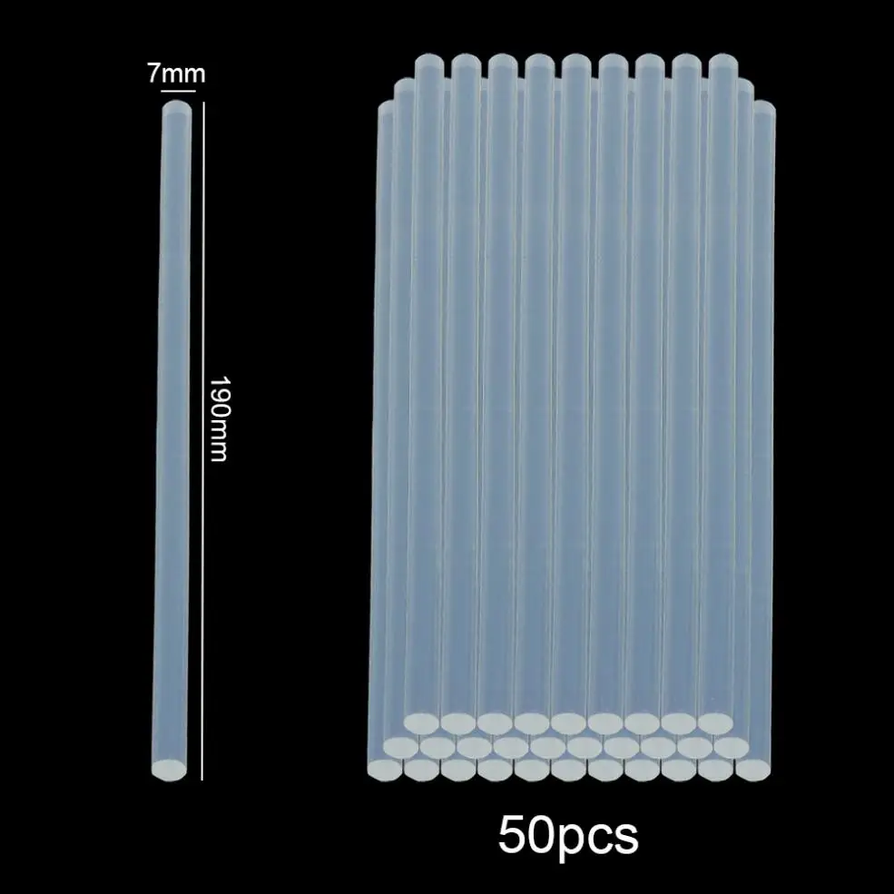 Клеевые стержни 50 шт./компл. 7 мм x 190 мм прозрачный термоплавкая краска пистолет клеевые карандаши пистолеты Клей DIY Инструменты для ремонта