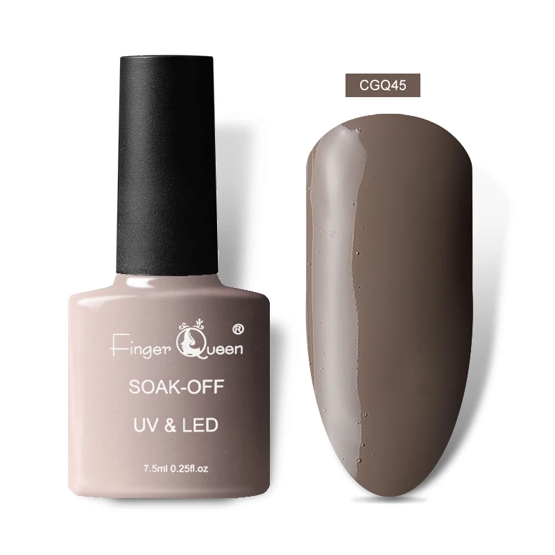 Гель-лак для ногтей серии Fingerqueen Light, Полупостоянный УФ-эмаль, гибридный гвоздь, дизайн для дизайна ногтей, желтый маникюр - Цвет: GQC45