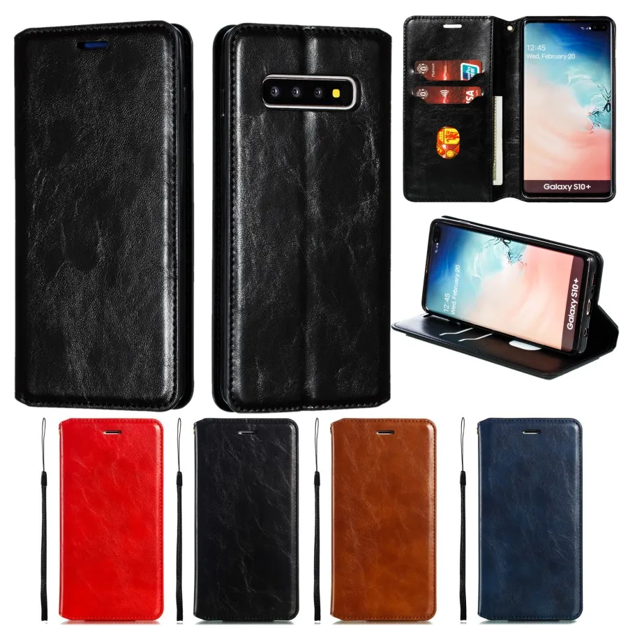

MenS Leather Flip Case For Samsung Galaxy S8 S9 S10 E S20 Plus Ultra Note 8 9 10 Pro S7 Edge PU Wallet Phone Cover Bags Coque