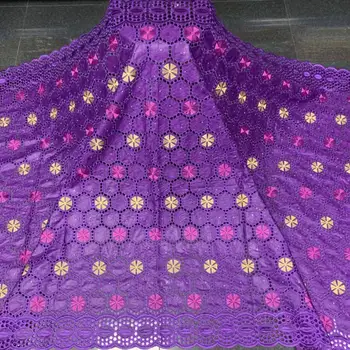 

New arrival purple African Bazin lace fabrics Fashion Embroidery Bazin riche with Stone 2020 Nigerian bazin lace for Dress F3777