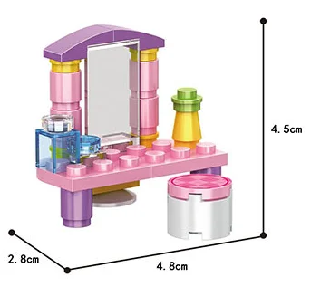 6 Pcs/Lot City Creator Friends Fairy Princess Star House Open Stage Building Stacking Block Toys Gift for Girls