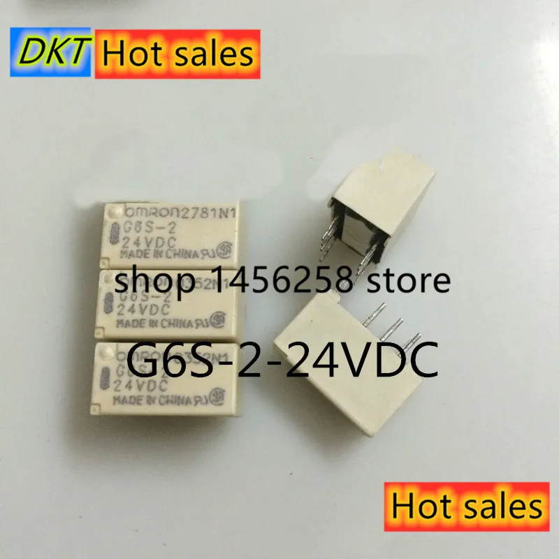 10 штук OMRON G6S-2 DC5V/12 v/24 v PCB Mount 2-pol 8Pin Mini Signal Schalter
