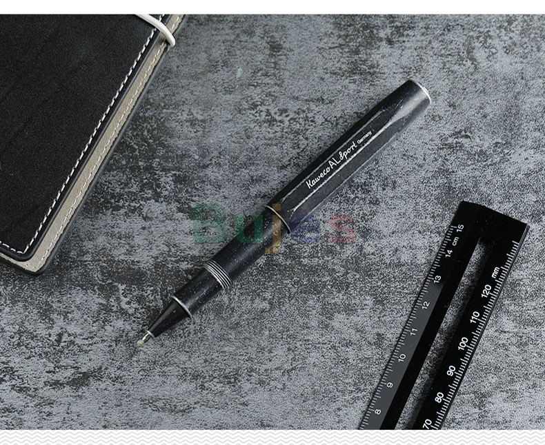 Kaweco al sport stonewashed  Black/blue万年筆、丸みを帯びた、滑らかで銀のトーンのステンレス鋼の細いペン先、0.7mm AliExpress