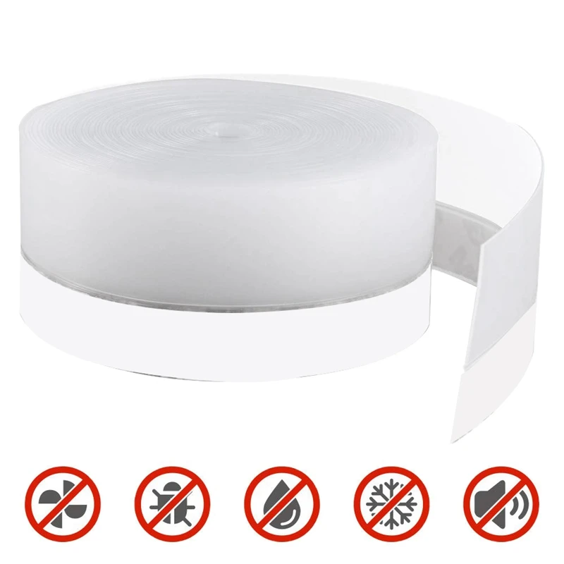 

Silicone Seal Strip,Door Strip Bottom for Doors Silicone Sealing Sticker Adhesive for Doors and Windows Gaps Of Anti-Collision
