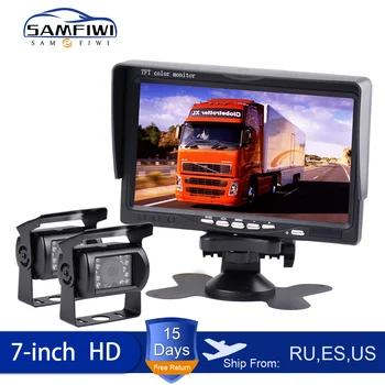 Car Monitor 7 Inch Color LCD Screen Rear View Camera For Car Rearview Monitors Auto Parking Backup Reverse Headrest Monitor