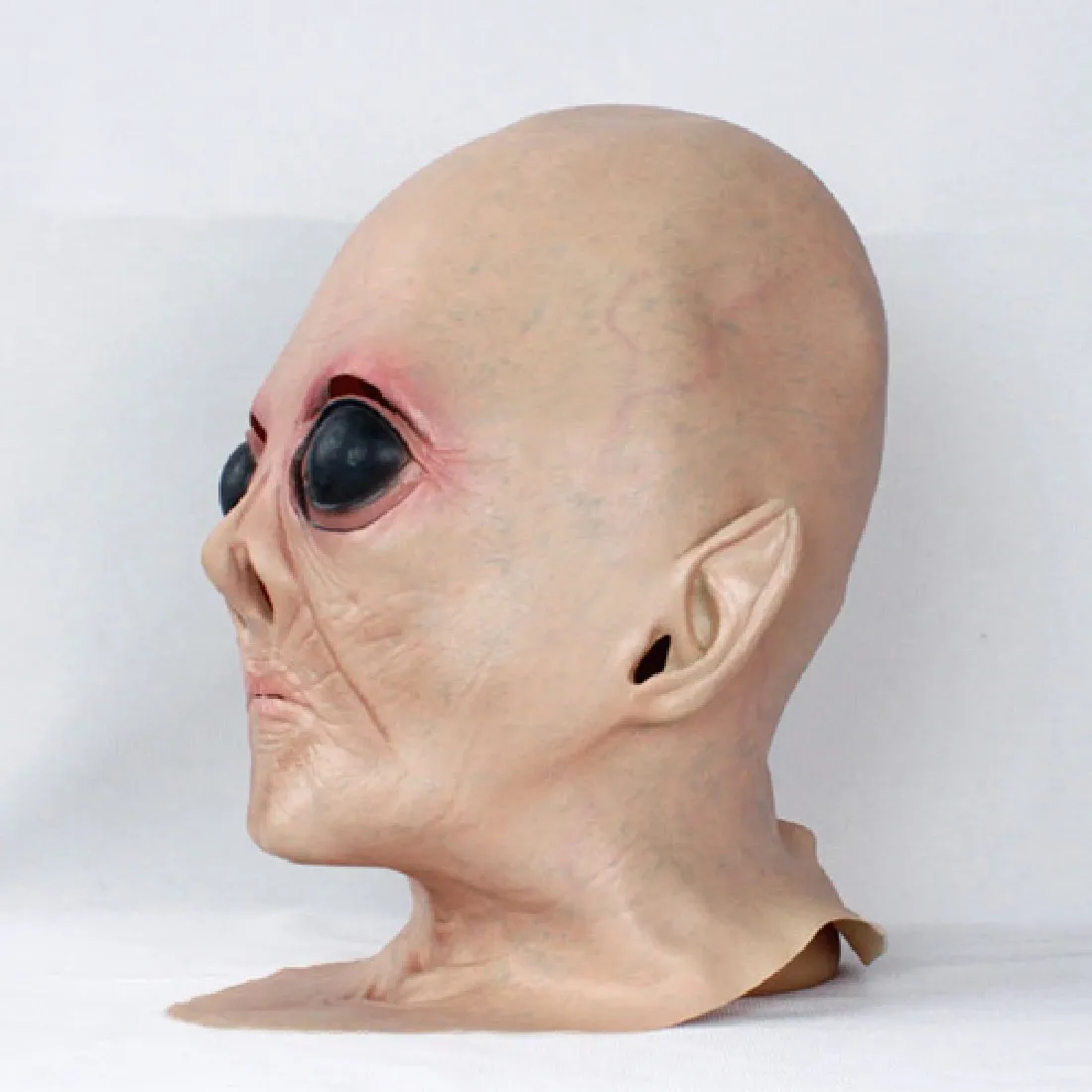 

1pc Scary Silicone Face Mask Alien Ufo Extra Terrestrial ET Horror Rubber Latex Full Masks for Halloween Costume Party Cosplay