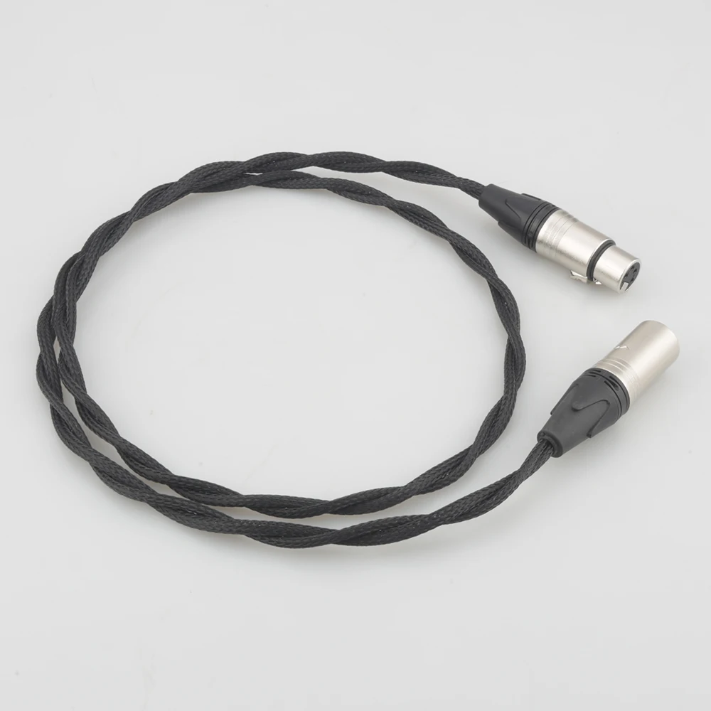 Audiocrast 4 Pin XLR Balance Male to 4 Pin XLR Balance Female Extension Cable Headphone Extension Cable Audio Cable