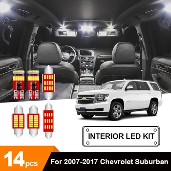 

14 x White Ice Blue Canbus Car LED License Plate Light Reading Ceiling Trunk Bulbs Package Kit For 2007-2017 Chevrolet Suburban