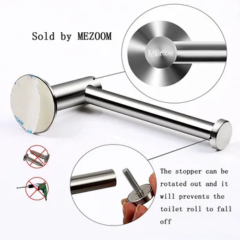

Silver Paper Holder Modern Stainless Steel Roll Holder Without Drilling