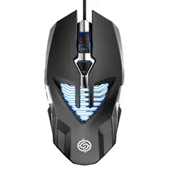 Souris de jeu Q1 à câble USB, 3200 DPI, avec rétroéclairage LED, 6 boutons, Macro définition, pour ordinateur portable et PC 