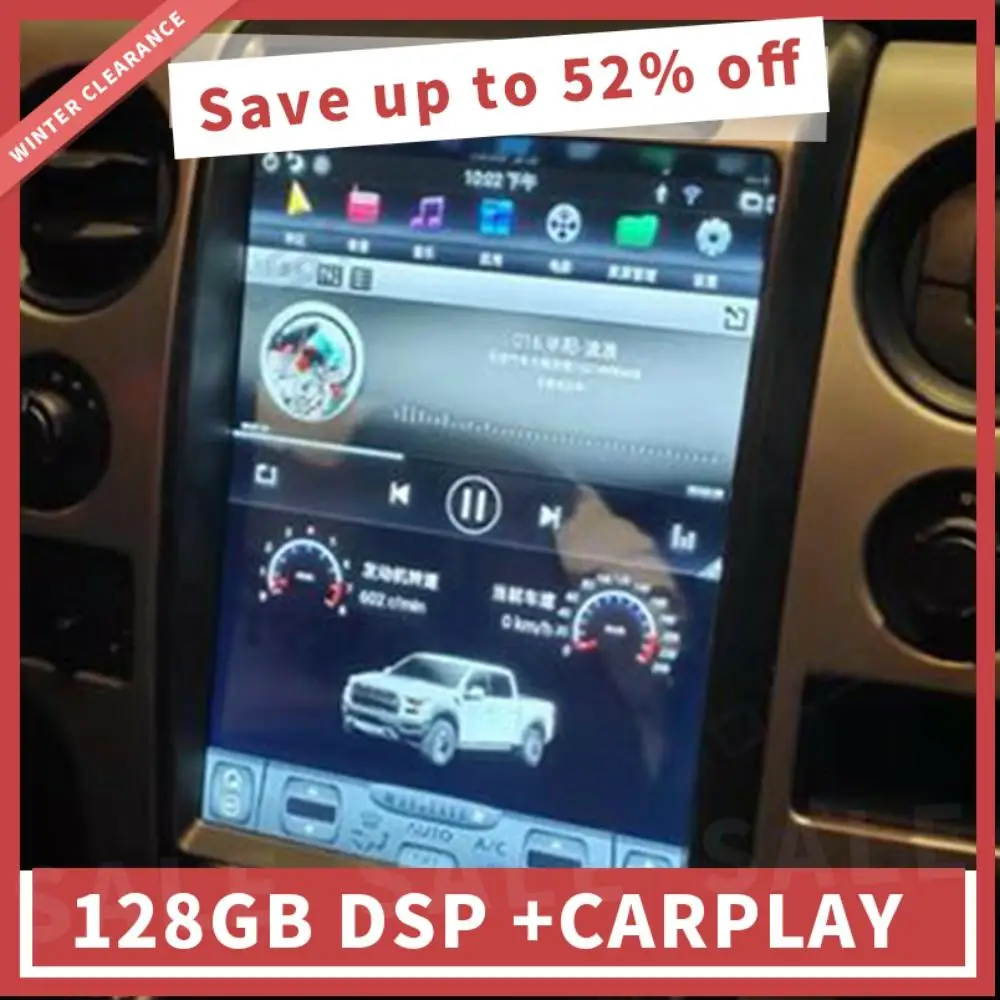 Aotsr вертикальный экран Tesla Style PX6 Android 9 0 RAM 4GB CARPLAY Car Radio Play для Ford Raptor F150 2009 15