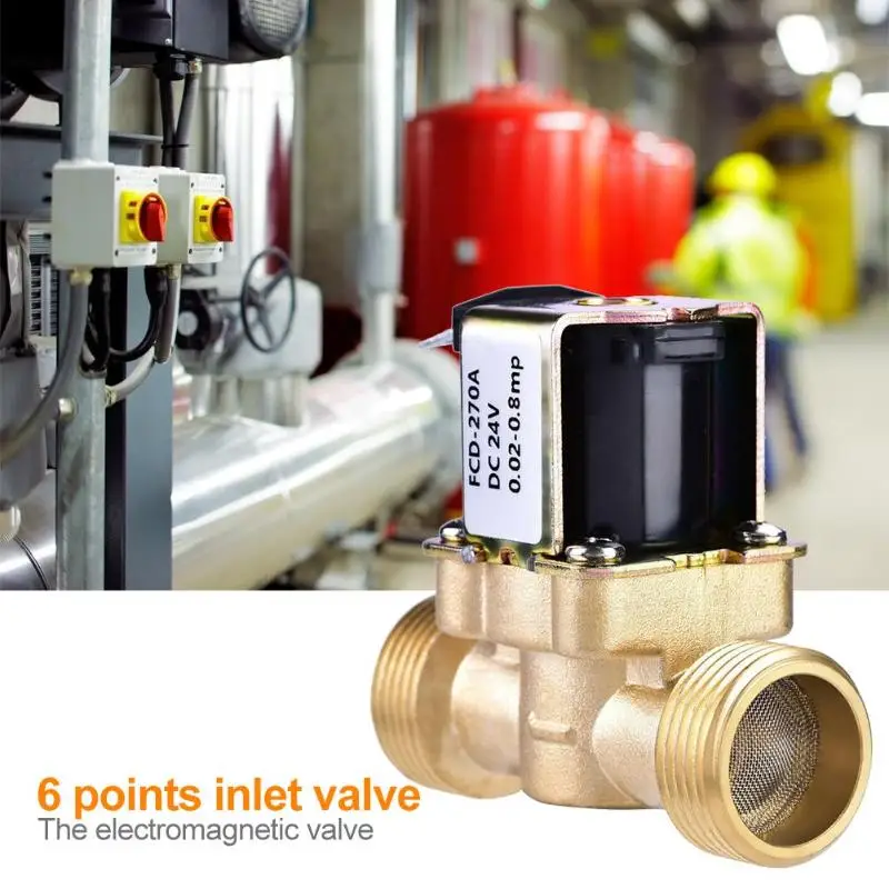 

12/24V Electric Solenoid Magnetic Valve Wide Scope of Application Practical Durable Water Control Normally Closed Brass Switch