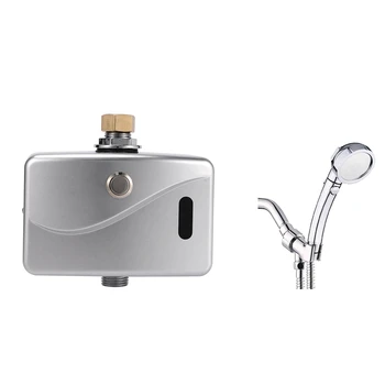 

1Pcs Handheld Shower Head with Hose 3 Spray Settings & 1Pcs Automatic Electric Urinal Flush Valve Sensor