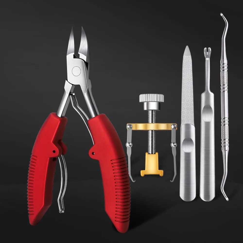 Toe Nail Clippers Nail Correction Thick Nails Ingrown Toenails Nippers Cutters Dead Skin Dirt Remover Pedicure Care Tool Pro 6