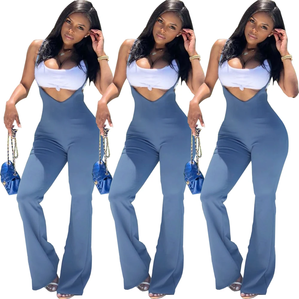 ChocoMist Jumpsuit Sexy Solid V-neck Jumpsuit HG5277(without bra ChocoMist Jumpsuit Sexy Solid V-neck Jumpsuit HG5277(without bra