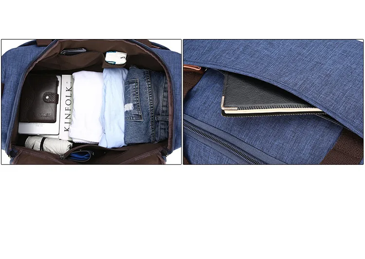 Large capacity travel bag anti splashing material for men and women pure color luggage travel bag