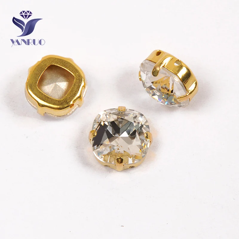 With Gold Claw YANRUO, 4470, на подушке, с вырезами, прозрачные, украшенные стразами, с заостренными камнями, K9, с кристаллами, сверху, с бриллиантами, Яркие Камни для одежды - Цвет: With Gold Claw