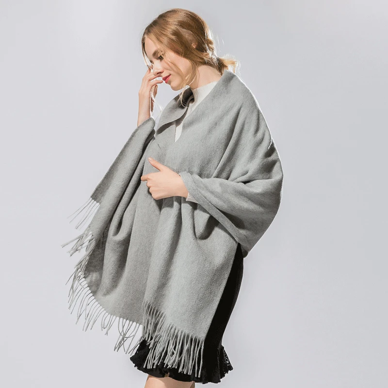Wool Wraps Striped New Fashion Cashmere Scarves With Tassel Women Warm Winter Pashmina Thick Warm Wool Shawl Wrap Hot Sale - Цвет: c19