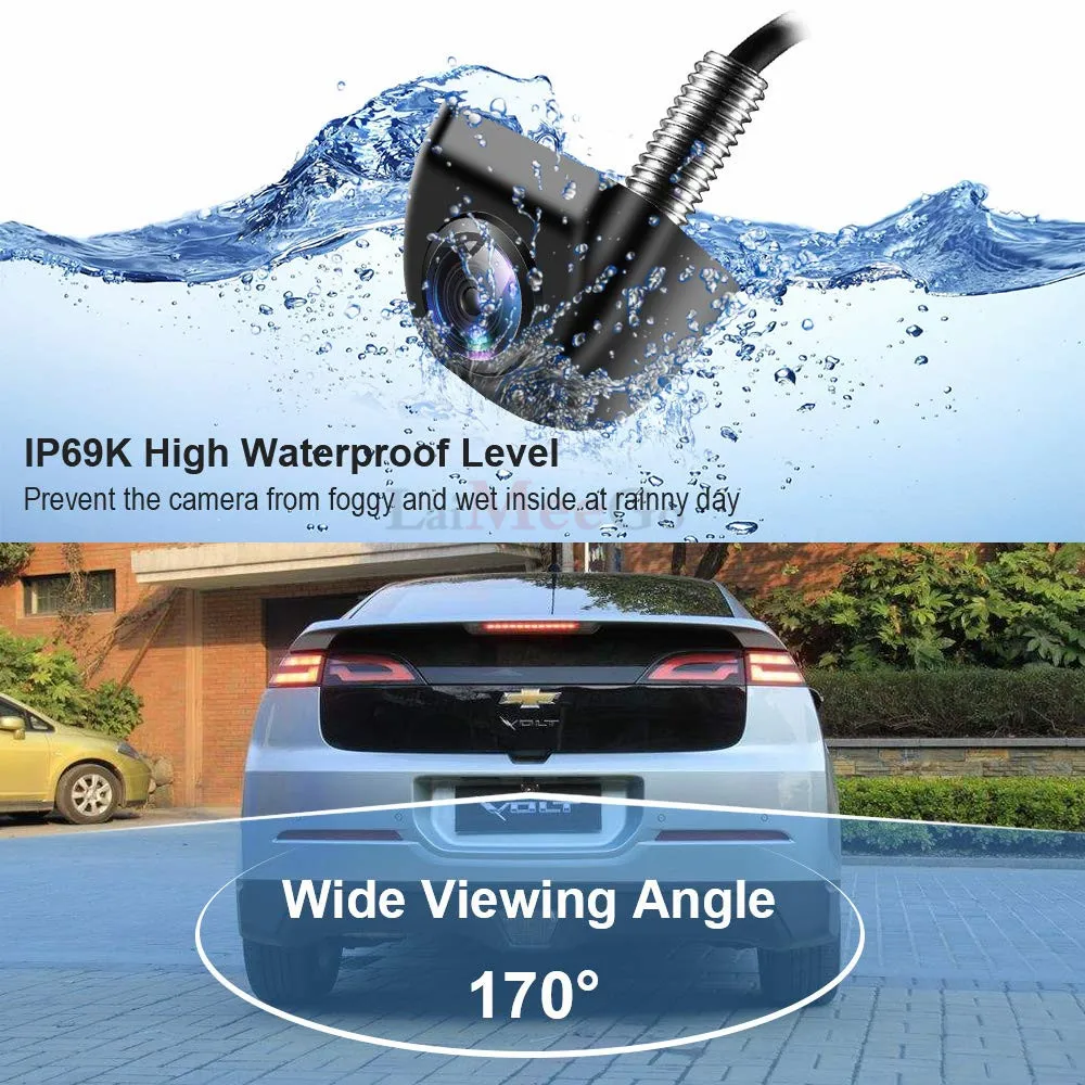 170° Wide Angle Car Reverse Camera HD Night Vision Rear View Camera Backup Parking Camcorder Highly Waterproof Reversing Monitor (1)