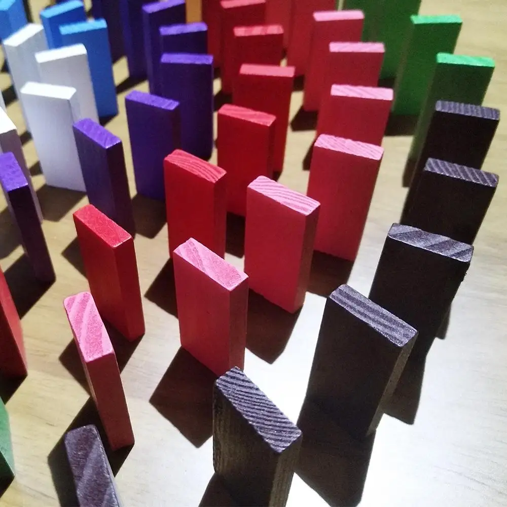 ROXPORT 120 шт красочные деревянные домино блоки игра игрушки набор подарок для детей