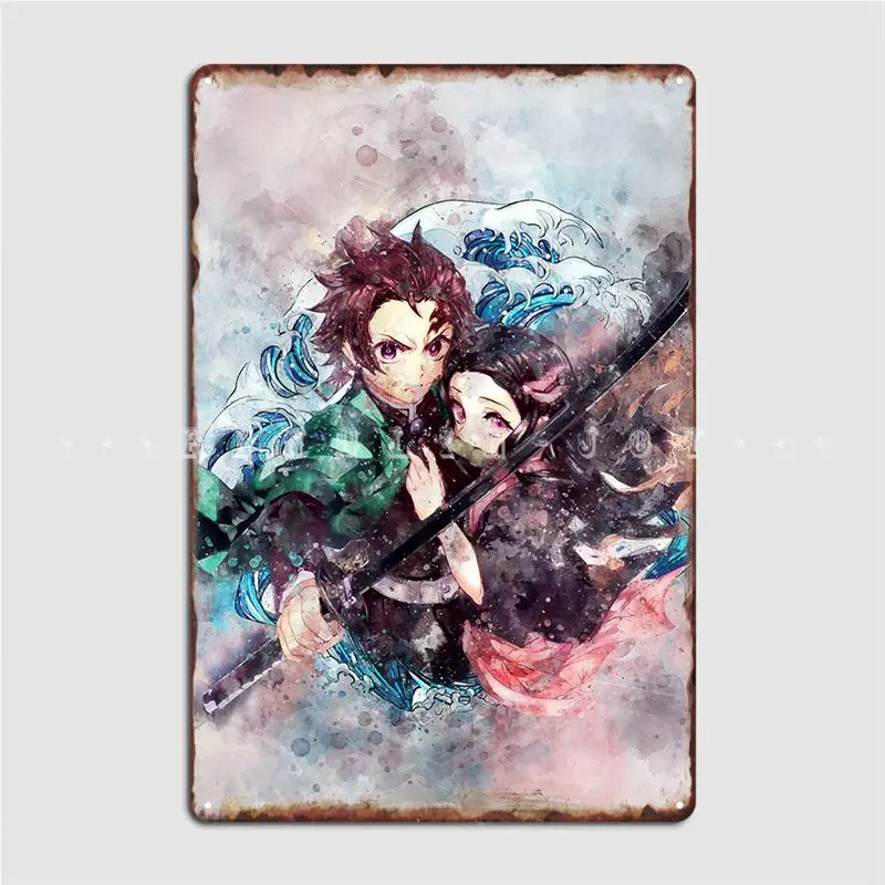 

Demon Slayer Metal Plaque Poster Club Garage Decoration Cinema Custom Tin Sign Posters
