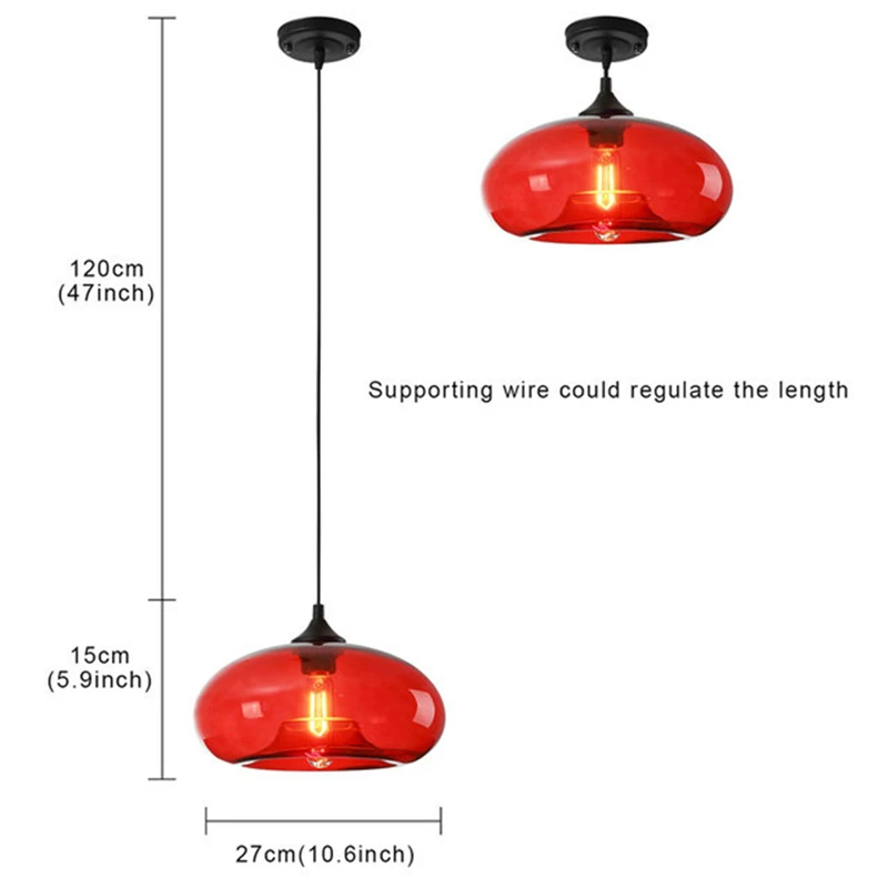 Светодиодный Скандинавское украшение современное искусство подвесной цветной стеклянный E27/E26 люстра Креативная идея ресторан бар кофейня люстра - Цвет корпуса: Big red