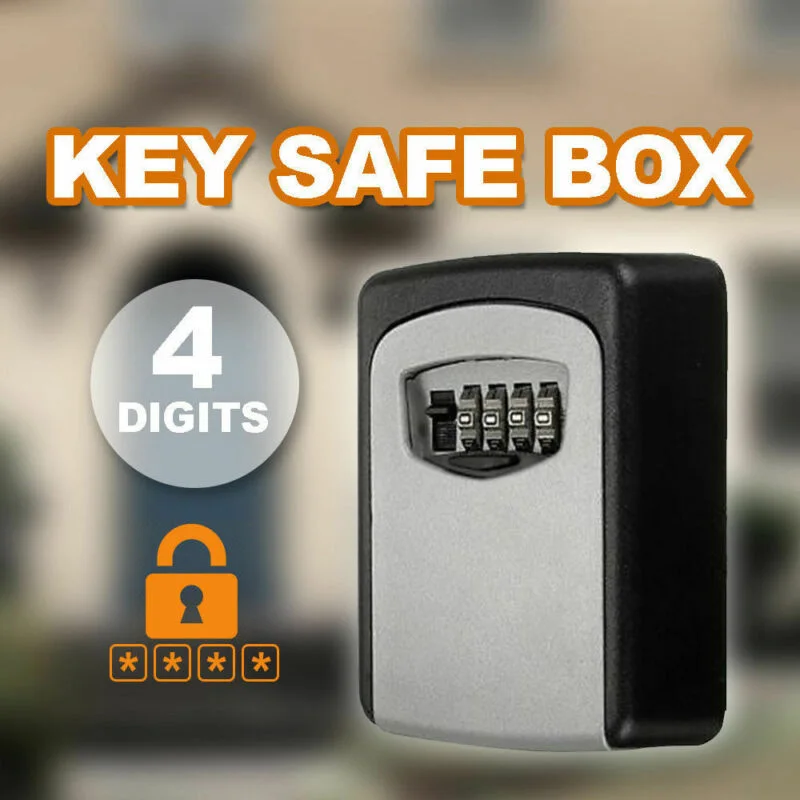 Storage Outdoor lock box Safe Organizer Accessories 4 digit Combination