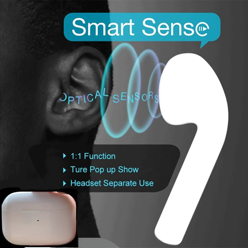 Оригинал i200000 TWS Bluetooth наушники Беспроводная гарнитура 1:1 tws A3 Pro Флик ап 8D Hifi стерео
