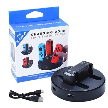 

Quad Charger With 2 USB Ports With Indicator Light Game Console Accessories Handle Smart Fast Charging