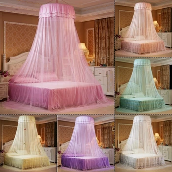 

Elgant Lace Princess Dome Mosquito Net Mesh Bed Canopy Insect Repeller Bed Canopy Bedroom Home Decor