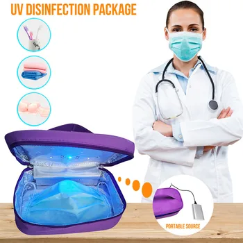 

Portable LED UV Cleaner And Sanitizer Bag luminum foil liner Disinfector Respira