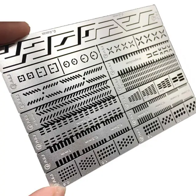 Auxiliary Ruler Engraved Auxiliary Split Ruler Detail Modification Scribing Auxiliary Ruler Template Ruler for Gundam Model 1