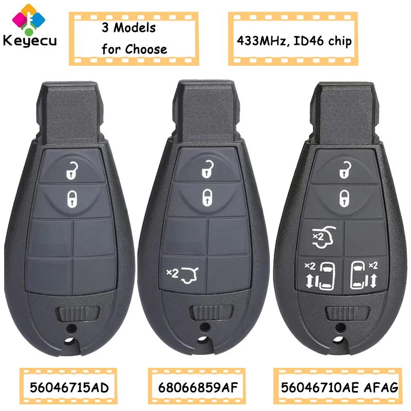 KEYECU умный пульт дистанционного управления для автомобиля с 2 3 5 кнопками 433 мгц