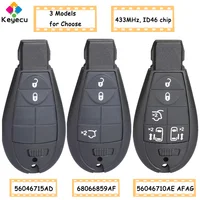 KEYECU Smart Remote Fobik Car Key With 2 3 5 Buttons 433MHz ID46 Chip - for Chrysler Grand Voyager 300C 2009 2010 2011 2012 2013