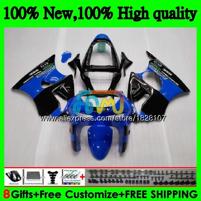 Корпус для KAWASAKI ZX-6R 6 R ZX-636 ZX600 600CC ZX6R 98 99 28BS. 19 ZX636 ZX600CC ZX 636 6R 98 цвет синий, черный; большие размеры 99 1998 1999 обтекатели - Цвет: No. 1