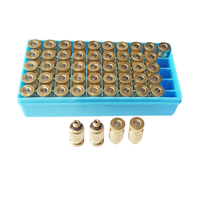 0.6mm nozzles E494 50 шт./кор. латунная насадка для распыления для высокое Давление Туманная система охлаждения 20-60 бар медные сопла - Цвет: 0.6mm nozzles