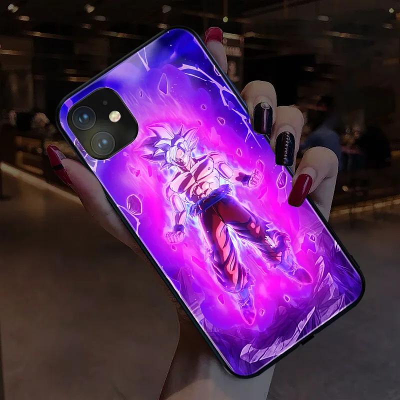 03 Mofi умный светодиодный светящийся чехол для iPhone 11 Pro Чехол для iPhone 11 Max чехол с рисунком персонажа Драконий жемчуг стеклянная оболочка - Цвет: 03