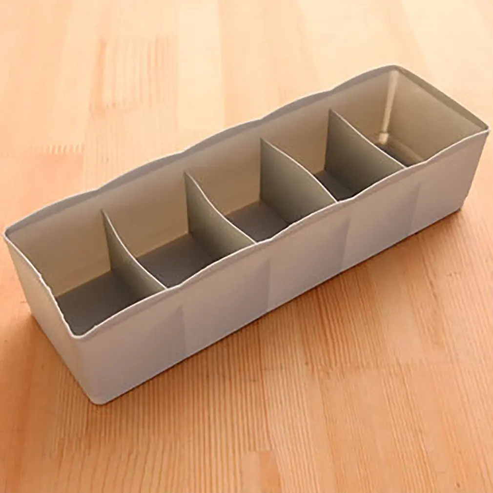 

5 Grids Underwear Bra Storage Box Scarfs Socks Drawer Organizer Clothes Necktie Container Wardrobe Closet Clothing Storage Box