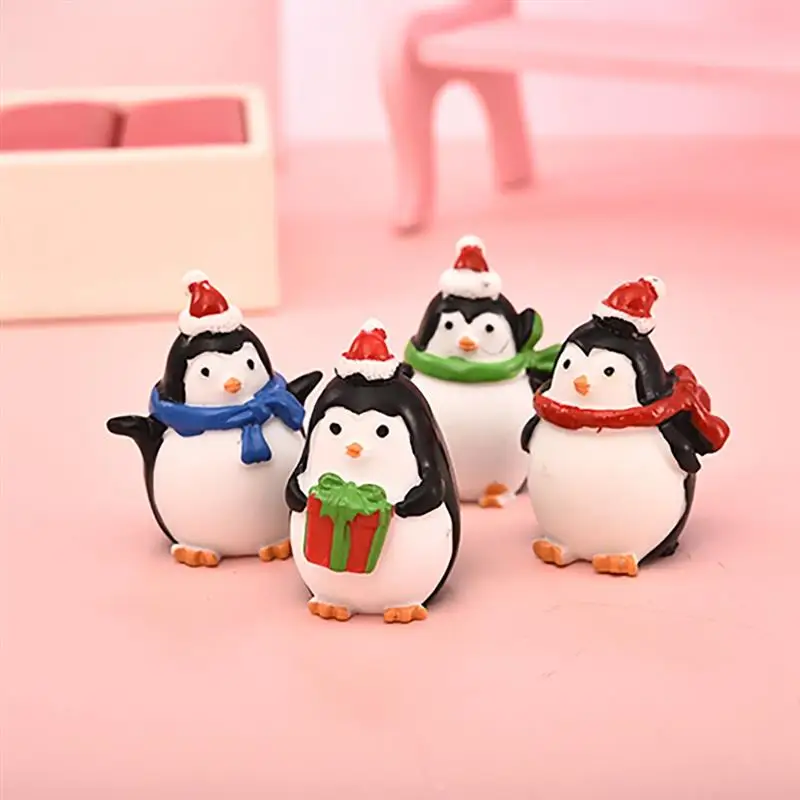 4 шт./компл. поделки своими руками мини kikikids/зимняя миниатюрная фигурка рождественские фигурки для сада фей, гномов моховые террариумы украшения