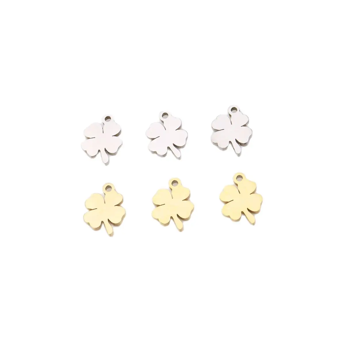 10pcs 6mm 도매 스테인레스 스틸 고품질 폴란드어 미니 잎 매력 펜던트 DI..